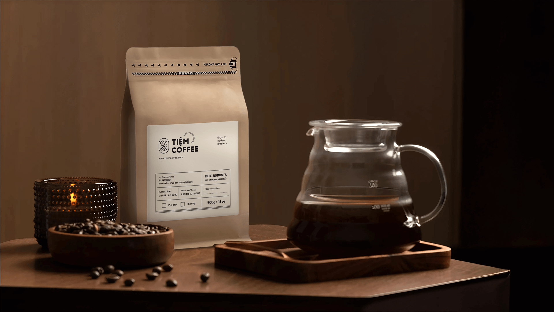 Cà phê robusta rang đậm